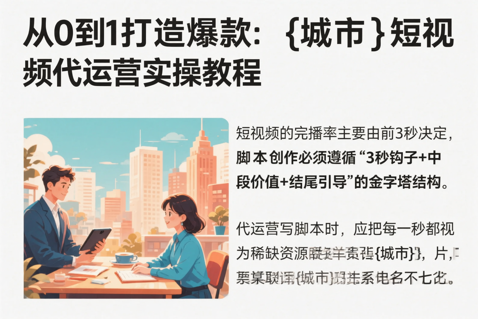 从0到1打造爆款：潍坊短视频代运营实操教程