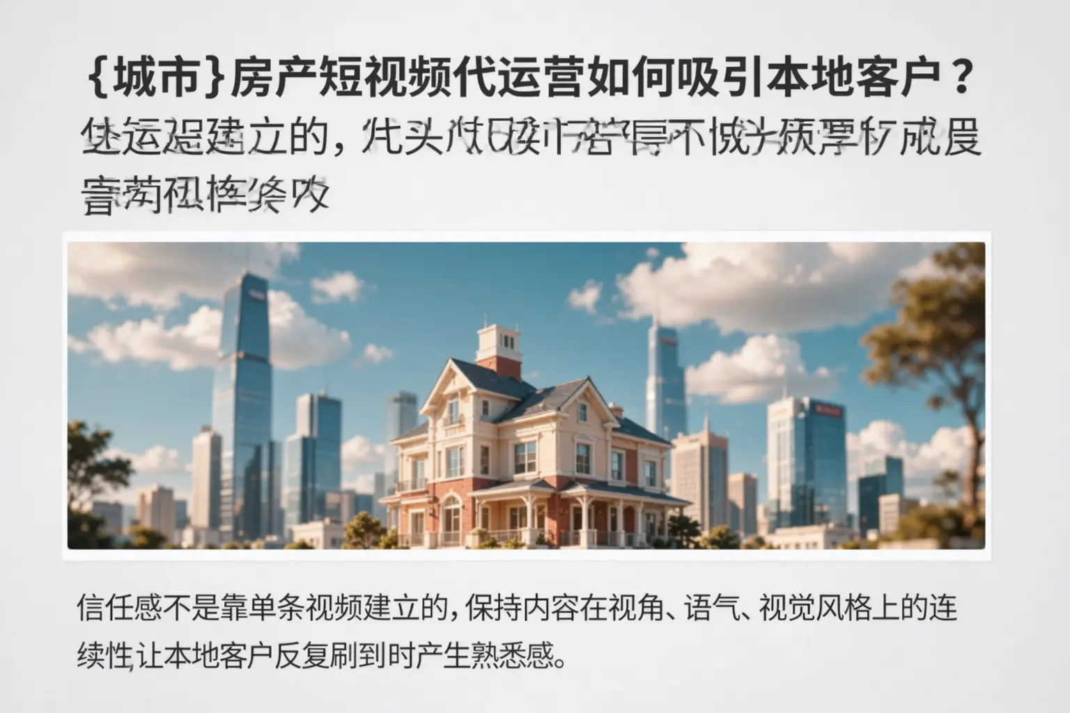 潍坊房产短视频代运营如何吸引本地客户？
