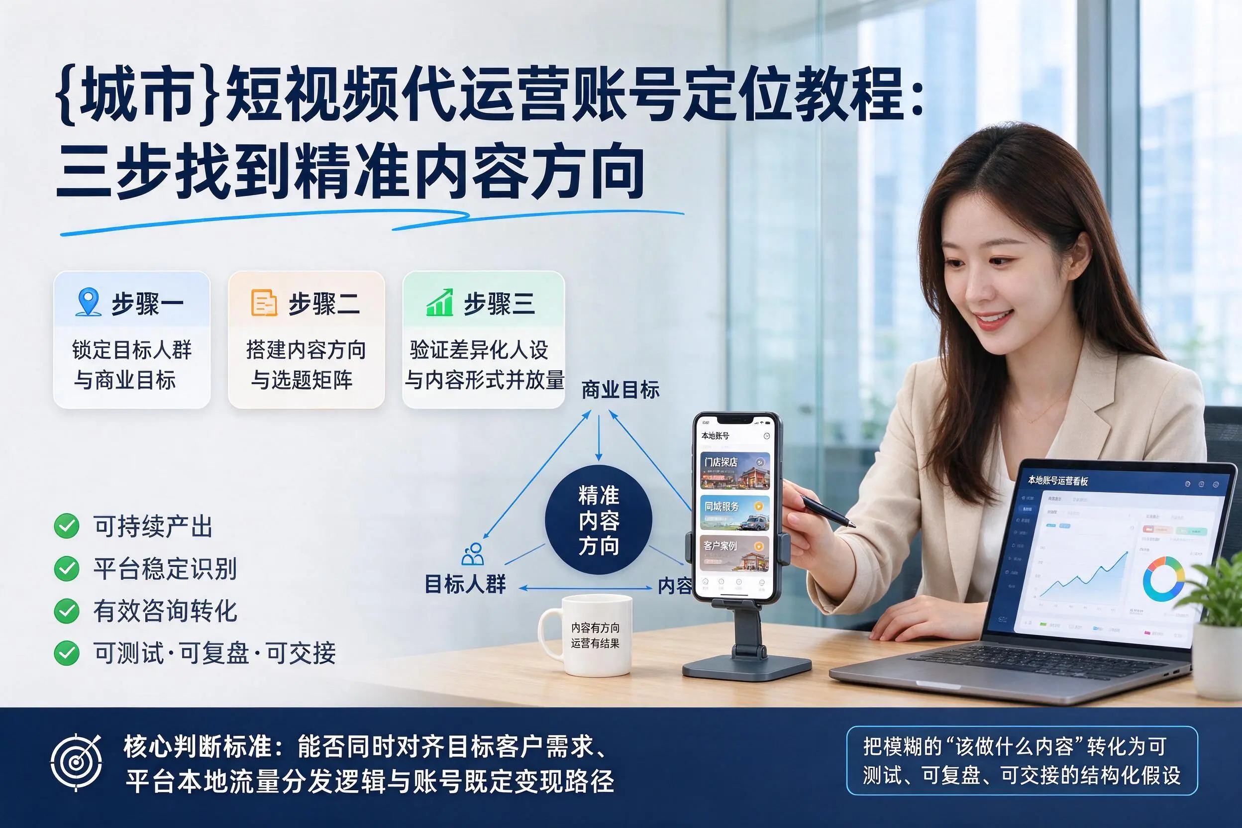 潍坊短视频代运营账号定位教程:三步找到精准内容方向