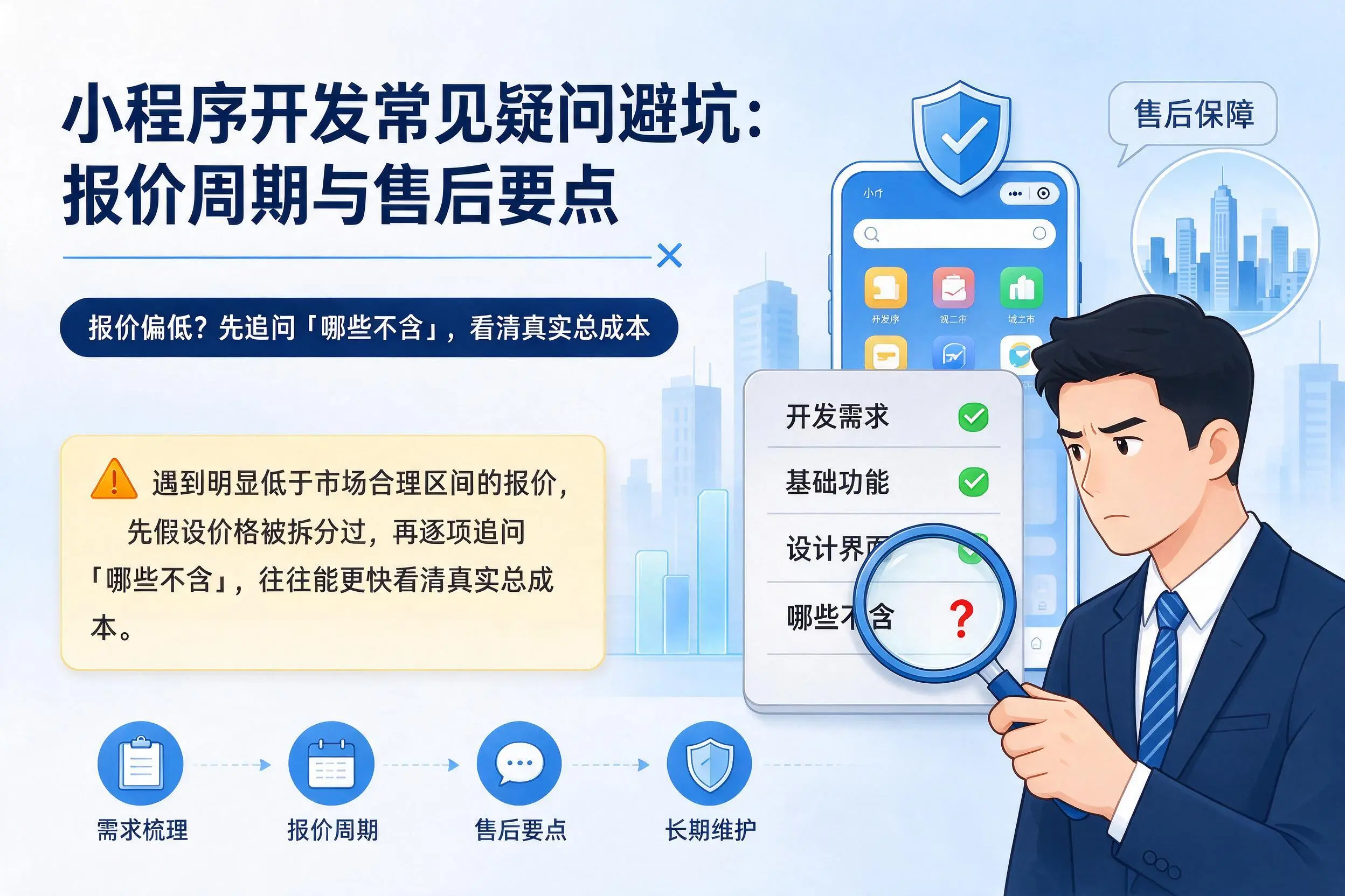 潍坊小程序开发常见疑问避坑：报价周期与售后要点
