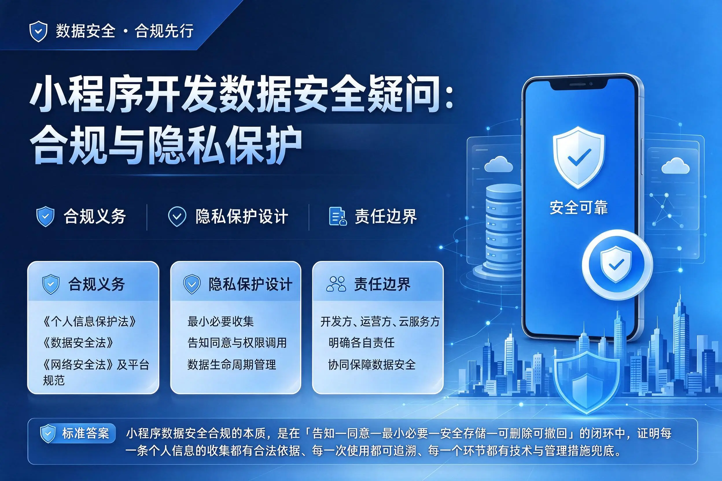 潍坊小程序开发数据安全疑问：合规与隐私保护