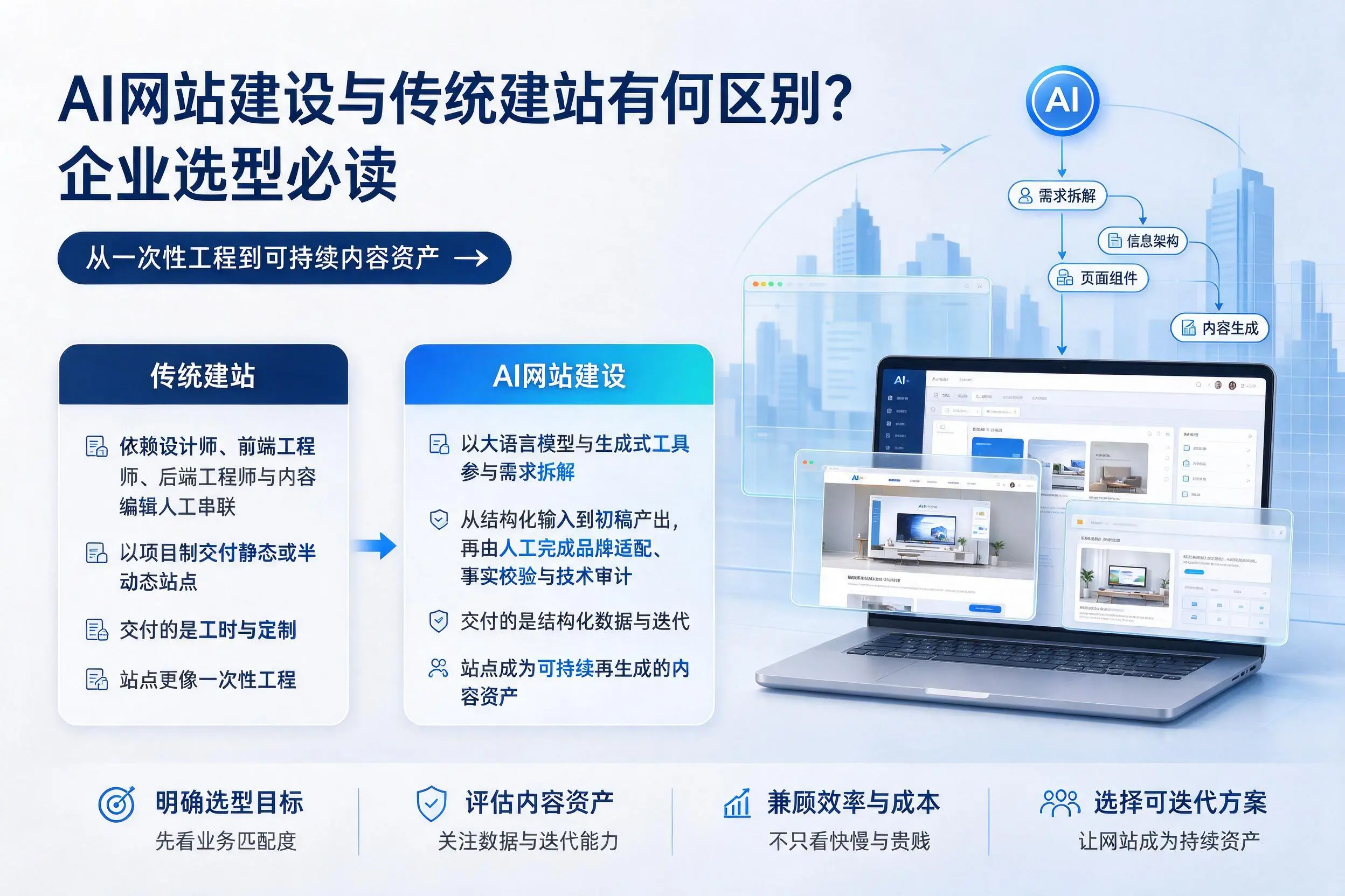 AI网站建设与传统建站有何区别？潍坊企业选型必读