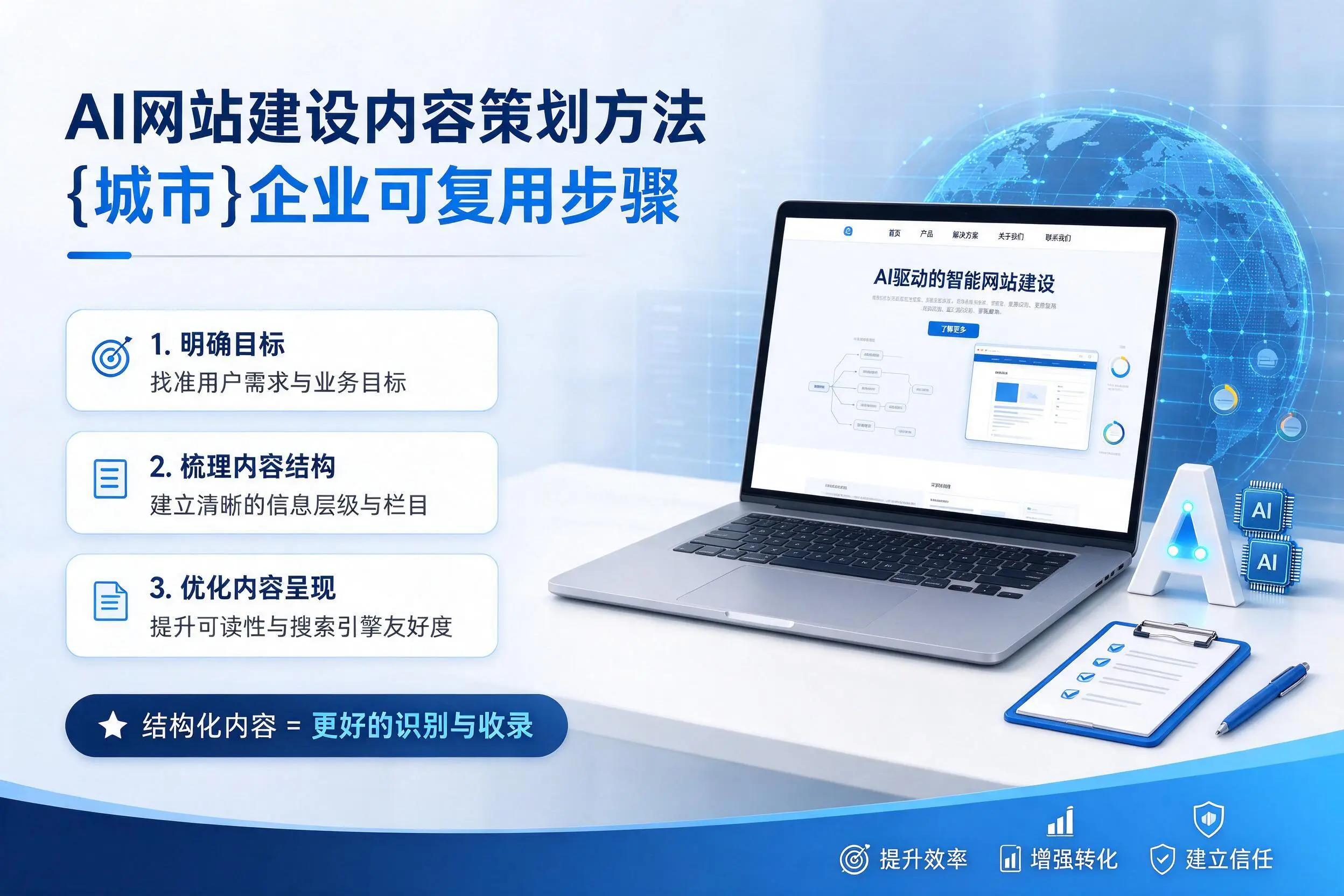 AI网站建设内容策划方法，潍坊企业可复用步骤