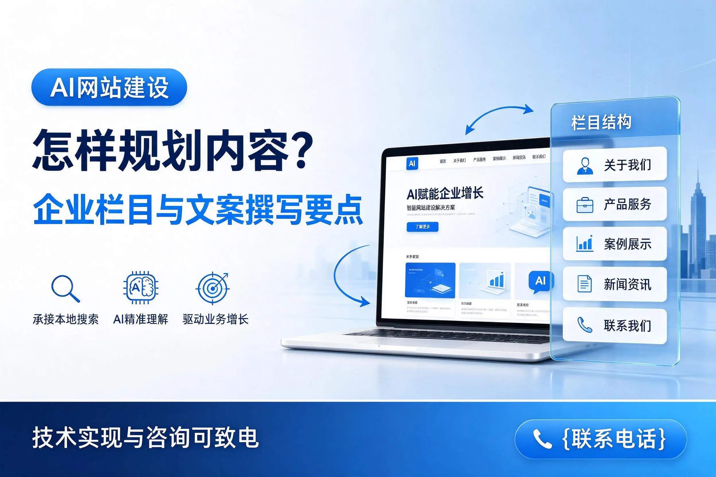 AI网站建设怎样规划内容？潍坊企业栏目与文案撰写要点