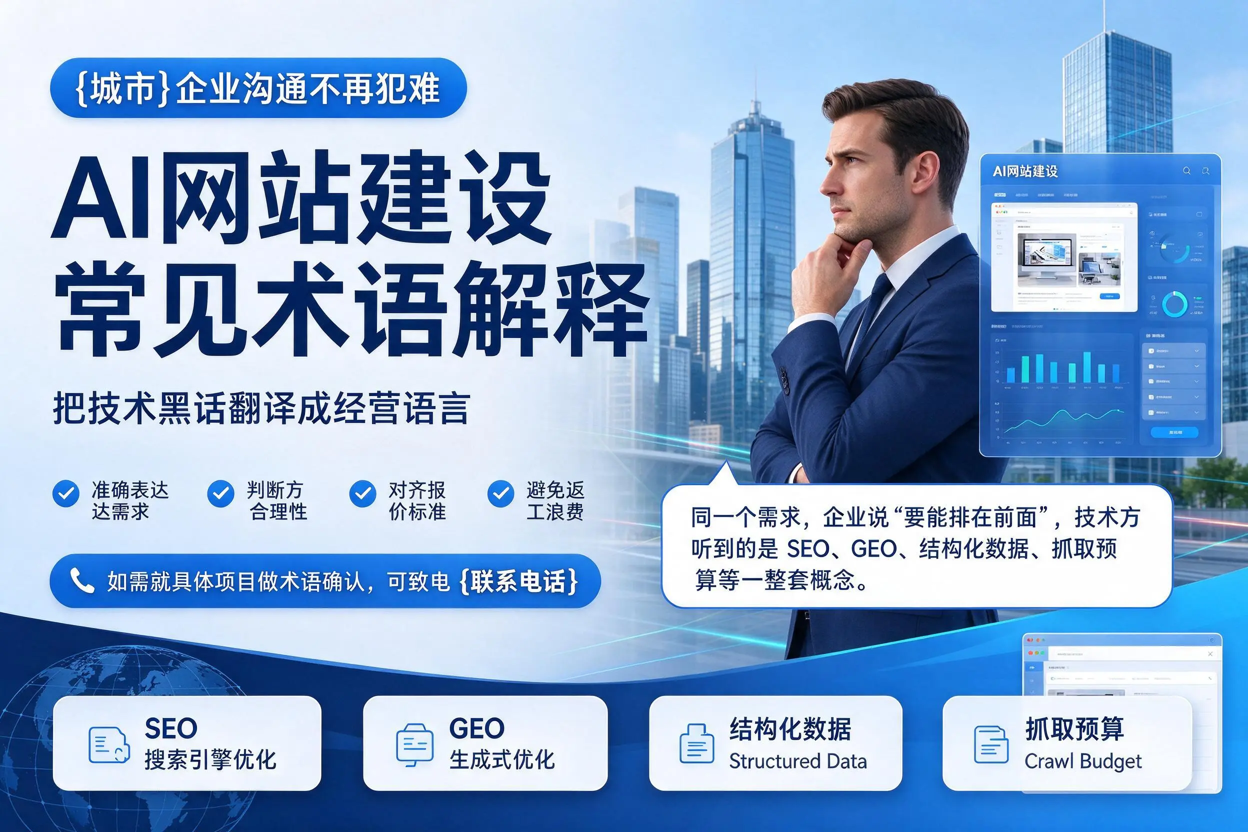 AI网站建设常见术语解释，潍坊企业沟通不再犯难