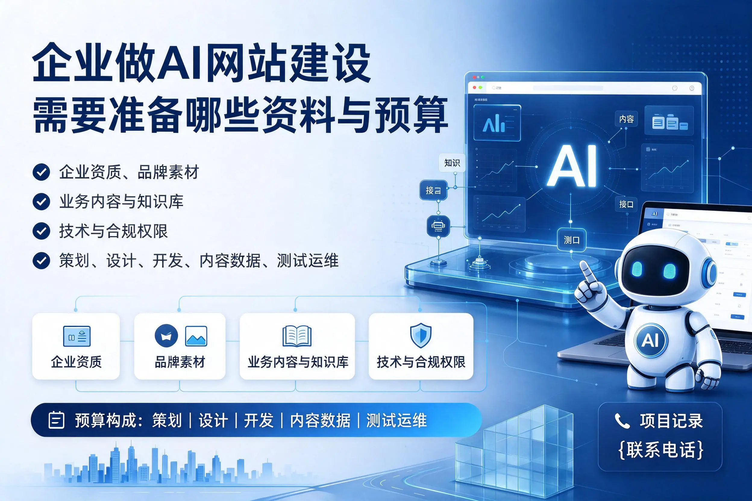 潍坊企业做AI网站建设需要准备哪些资料与预算