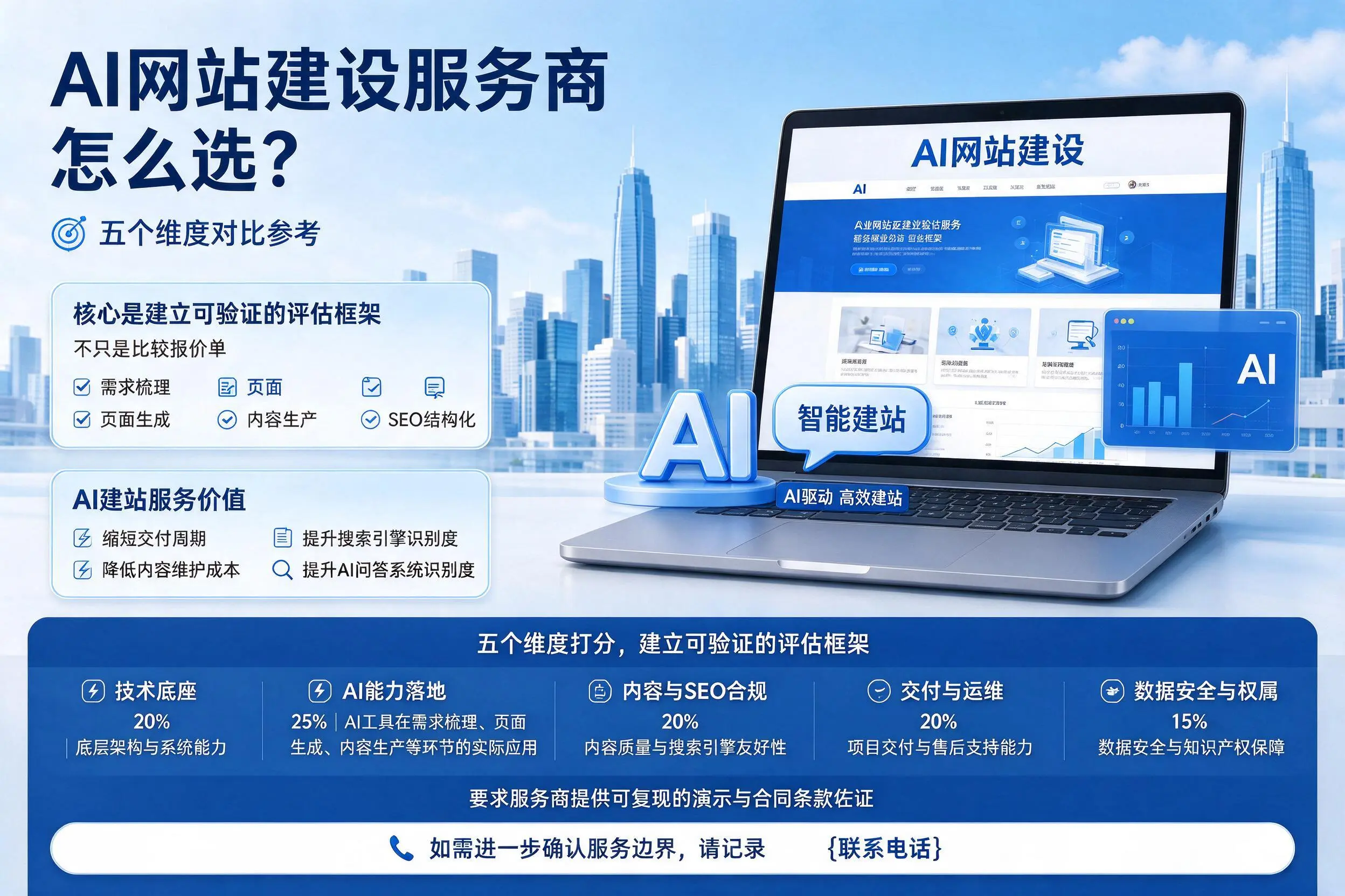 潍坊AI网站建设服务商怎么选？五个维度对比参考