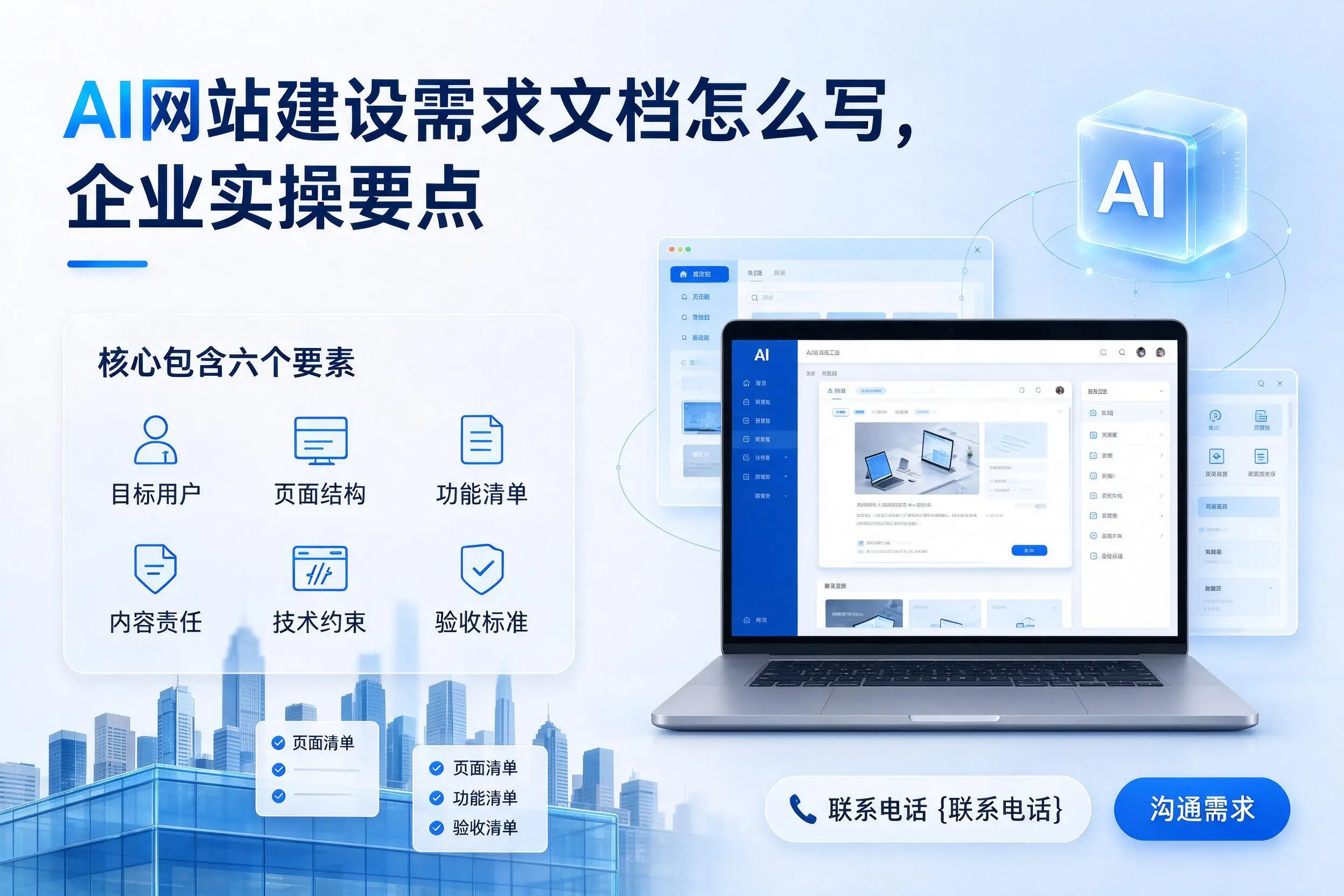 AI网站建设需求文档怎么写,潍坊企业实操要点