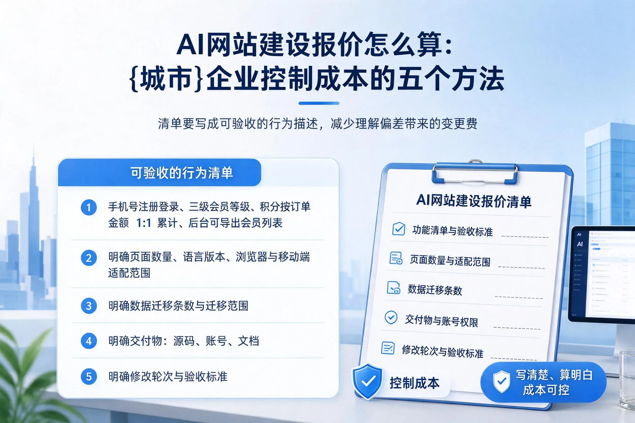 AI网站建设报价怎么算：潍坊企业控制成本的五个方法